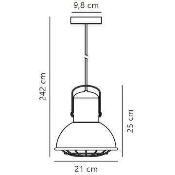 Nordlux - Hängeleuchte an Schnur PORTER 1xE27/60W/230V