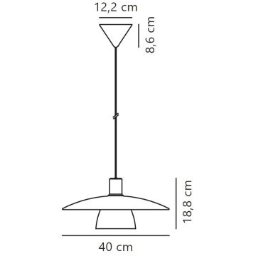 Nordlux - Hängeleuchte an Schnur VERONA 1xE27/40W/230V