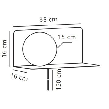 Nordlux - Wandleuchte mit Ablage LILIBETH 1xE14/25W/230V blau