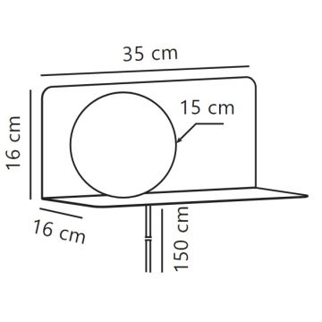 Nordlux - Wandleuchte mit Ablage LILIBETH 1xE14/25W/230V weiß