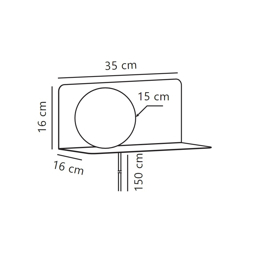 Nordlux - Wandleuchte mit Ablage LILIBETH 1xE14/25W/230V weiß