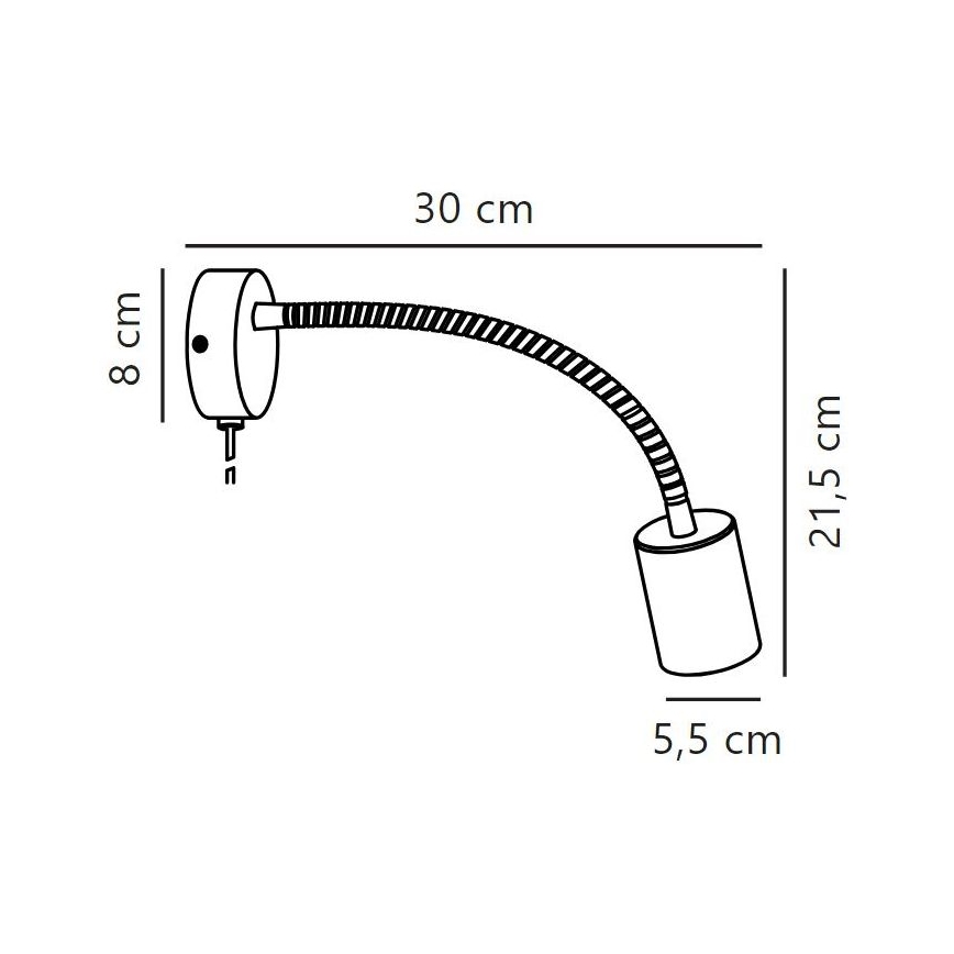 Nordlux - Flexibler Wandstrahler EXPLORE 1xGU10/7W/230V schwarz