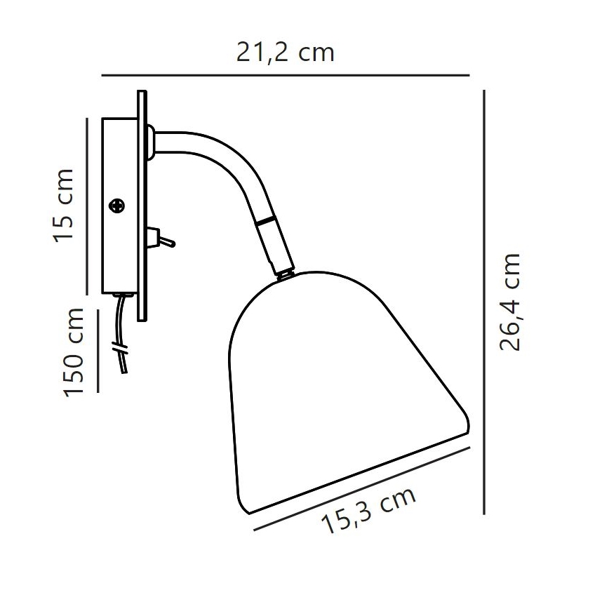 Nordlux - Wandstrahler FLEUR 1xE14/15W/230V