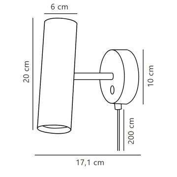 Nordlux - Wandstrahler MIB 1xGU10/8W/230V weiß