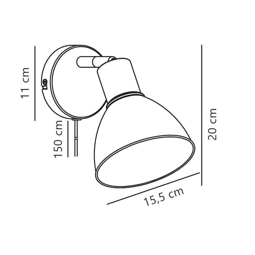 Nordlux - Wandstrahler POP 1xE27/18W/230V weiß