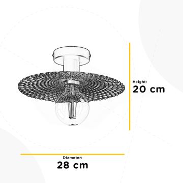 ONLI - Deckenleuchte GOLDEN 1xE27/22W/230V d 28 cm golden/schwarz