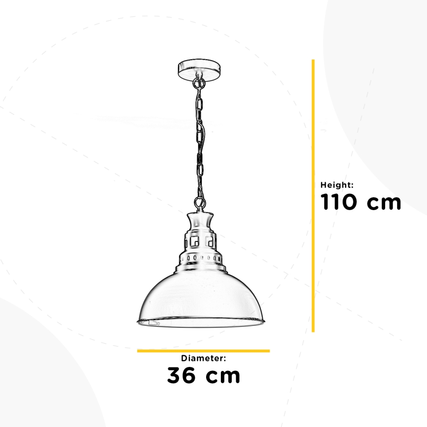 ONLI - Hängeleuchte an Kette ISTANBUL 1xE27/22W/230V schwarz