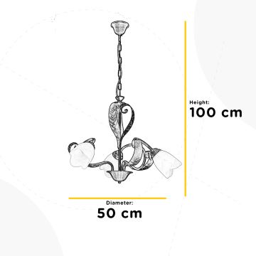 ONLI - Hängeleuchte an Kette SONIA 3xE14/6W/230V