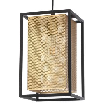 ONLI - Hängeleuchte an Schnur MALIK 1xE27/22W/230V golden/schwarz