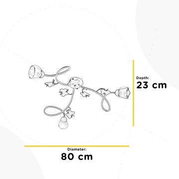 ONLI - Kinder-Aufbauleuchte BUTTERFLY 3xE14/6W/230V