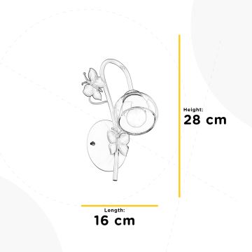 ONLI - Kinder-Wandleuchte BUTTERFLY 1xE14/6W/230V