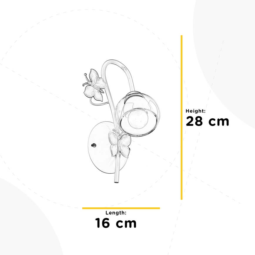 ONLI - Kinder-Wandleuchte BUTTERFLY 1xE14/6W/230V