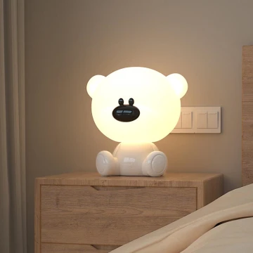 ONLI - Kleine LED-RGB-Nachtlampe für Kinder PUPPIES LED/3W/USB Teddybär 30 cm