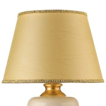 ONLI - Tischlampe MOZART 1xE27/22W/230V beige/golden 75 cm