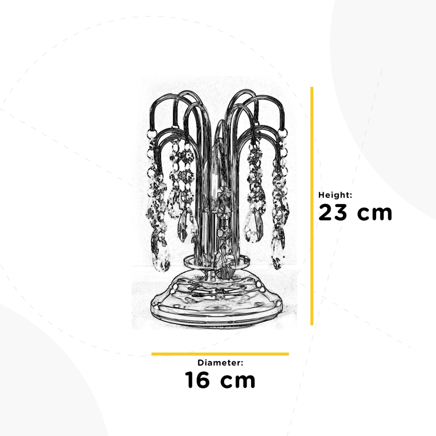 ONLI - Tischleuchte PIOGGIA 1xE14/6W/230V d. 16 cm Chrom