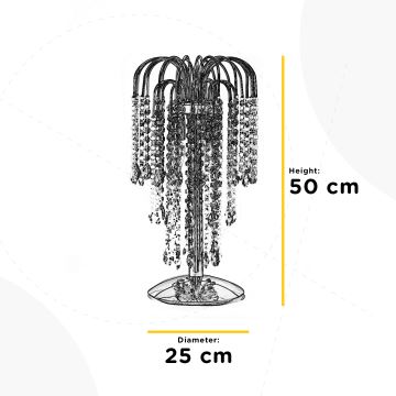 ONLI - Tischleuchte PIOGGIA 2xE14/6W/230V 50 cm Chrom