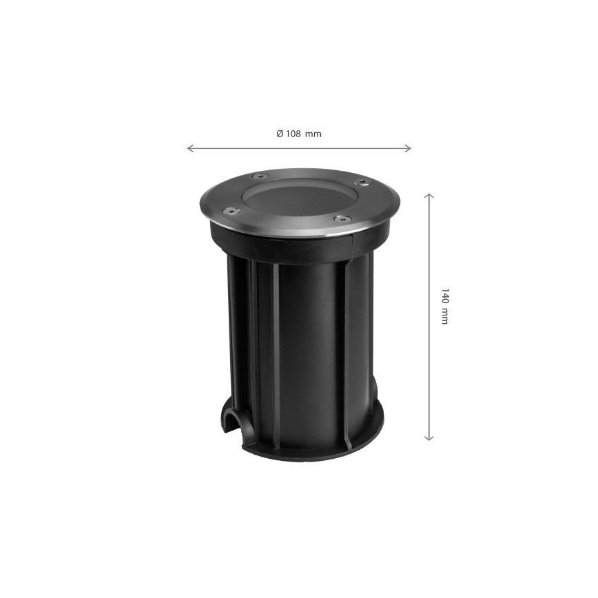 Outdoor-Einfahrtsleuchte LUKKA CONNECT 1xGU10/4W/230V IP67 mattes Chrom rund