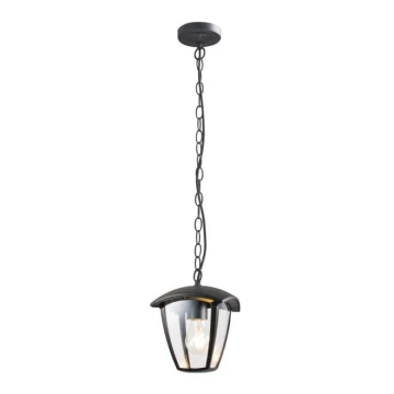 Outdoor-Hängeleuchte an Kette SURVA 1xE27/60W/230V IP44 schwarz