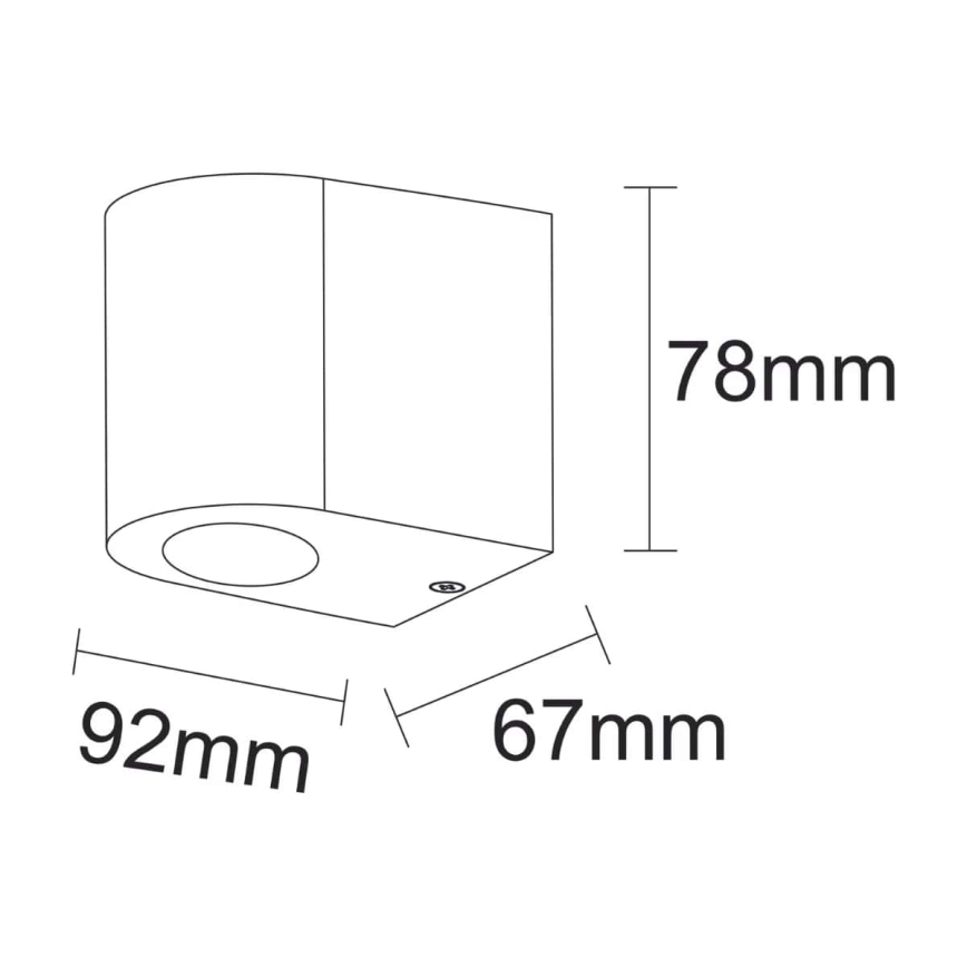 Outdoor-Wandleuchte BOSTON 1xGU10/10W/230V IP44 schwarz