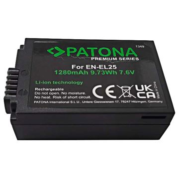 PATONA - Akku Nikon EN-EL25 1350mAh Li-Ion 7,6V Premium Z50/Z fc