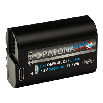 PATONA - Akku Panasonic DMW-BLK22 2400mAh Li-Ion Platinum USB-C Aufladung