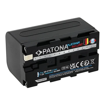 PATONA - Akku Sony NP-F750/F770/F950 7000mAh Li-Ionen Platinum USB-C-Aufladung