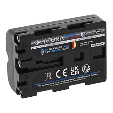 PATONA - Akku Sony NP-FM500H 2250mAh Li-Ionen Platinum USB-C-Aufladung