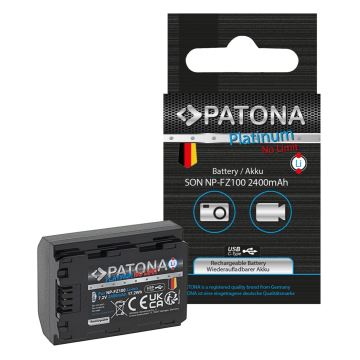 PATONA – Akku Sony NP-FZ100 2400mAh Li-Ion Platin USB-C