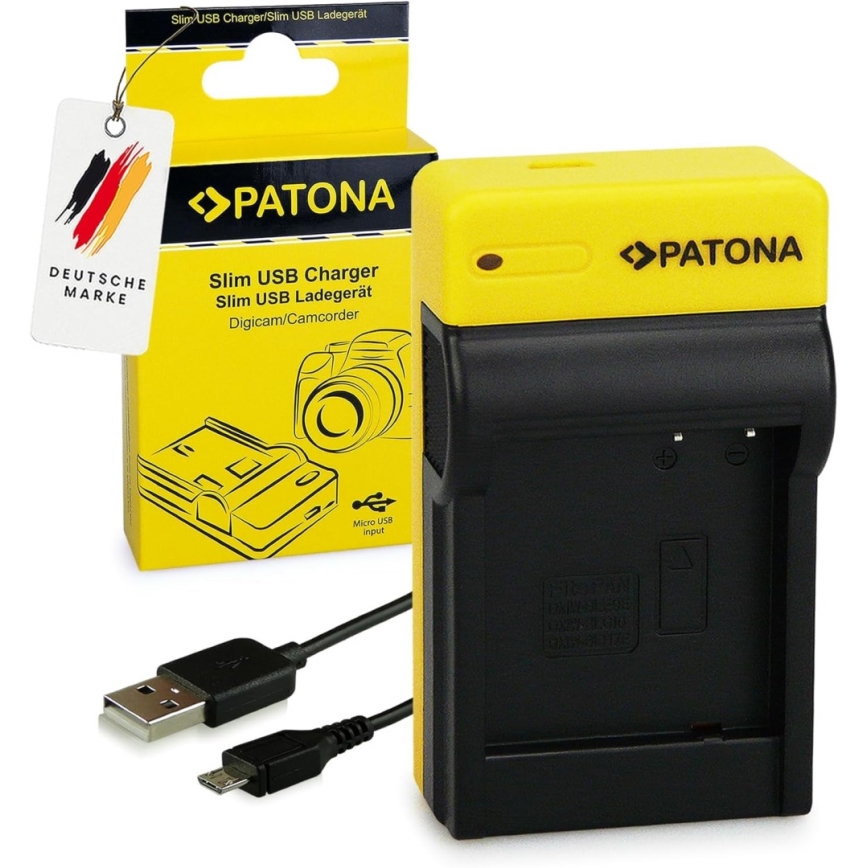 PATONA - Ladegerät Foto Panasonic DMW-BLG10E  slim,USB