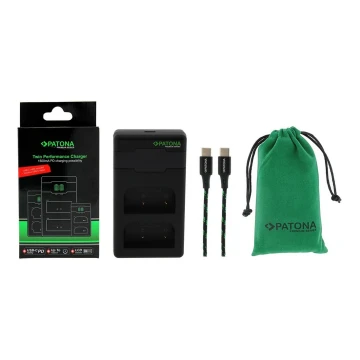 PATONA – Schnellladegerät Dual Olympus BLX-1 + Kabel USB-C 0,6m