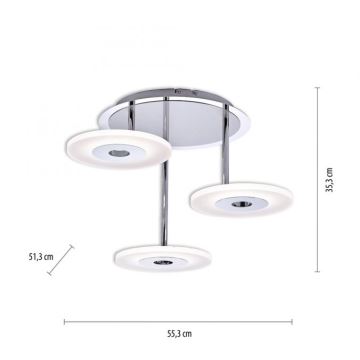 Paul Neuhaus 6446-55 - Dimmender LED-Kronleuchter ADALI 3xLED/13W/230V