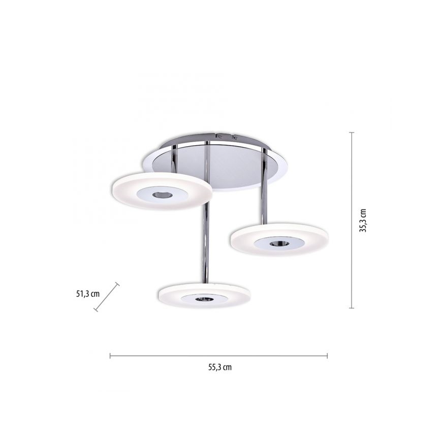 Paul Neuhaus 6446-55 - Dimmender LED-Kronleuchter ADALI 3xLED/13W/230V