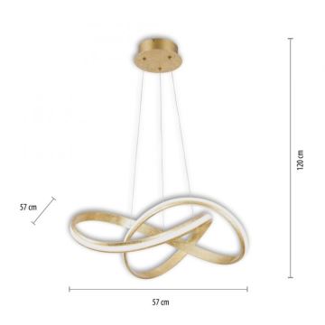 Paul Neuhaus 8291-12 - Dimmbare LED-Hängeleuchte an Schnur MELINDA LED/30W/230V