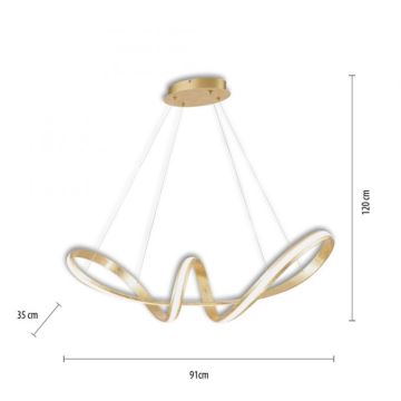 Paul Neuhaus 8292-12 - Dimmbare LED-Hängeleuchte an Schnur MELINDA LED/38W/230V