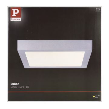 Paulmann 70650 - LED/17W Deckenleuchte LUNAR 230V 30x30 cm Chrom