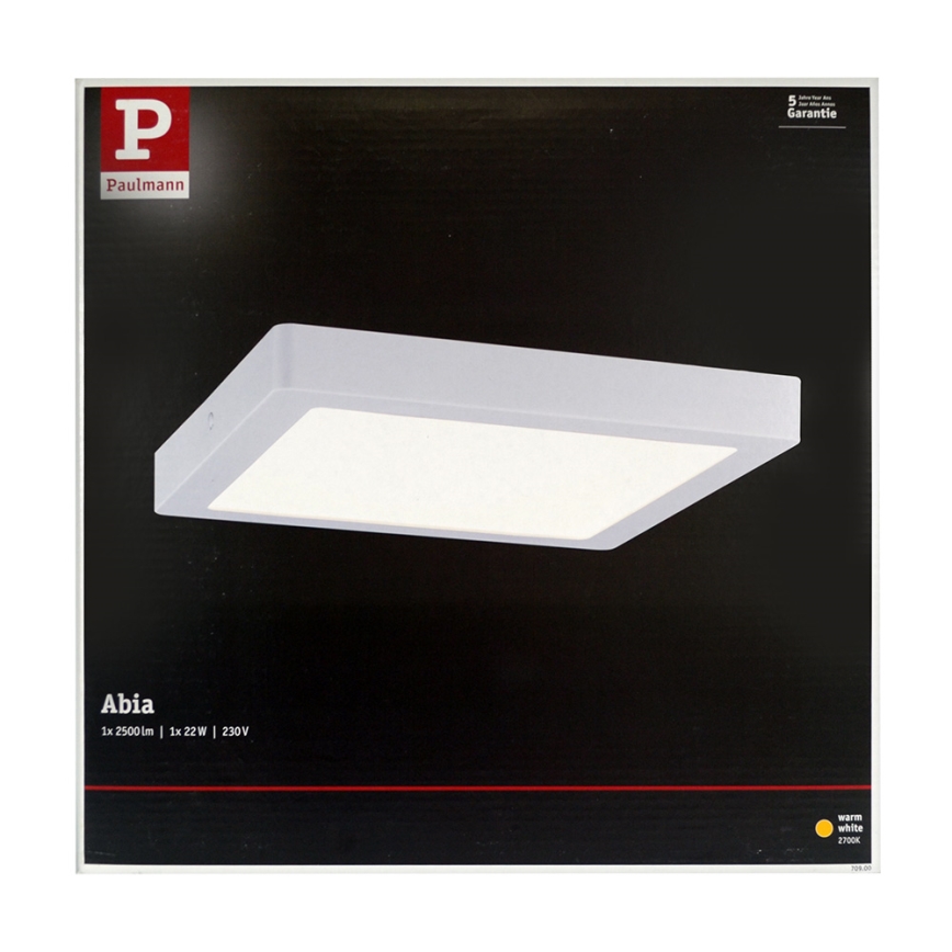 Paulmann 70900 - LED/22W Deckenleuchte ABIA 230V