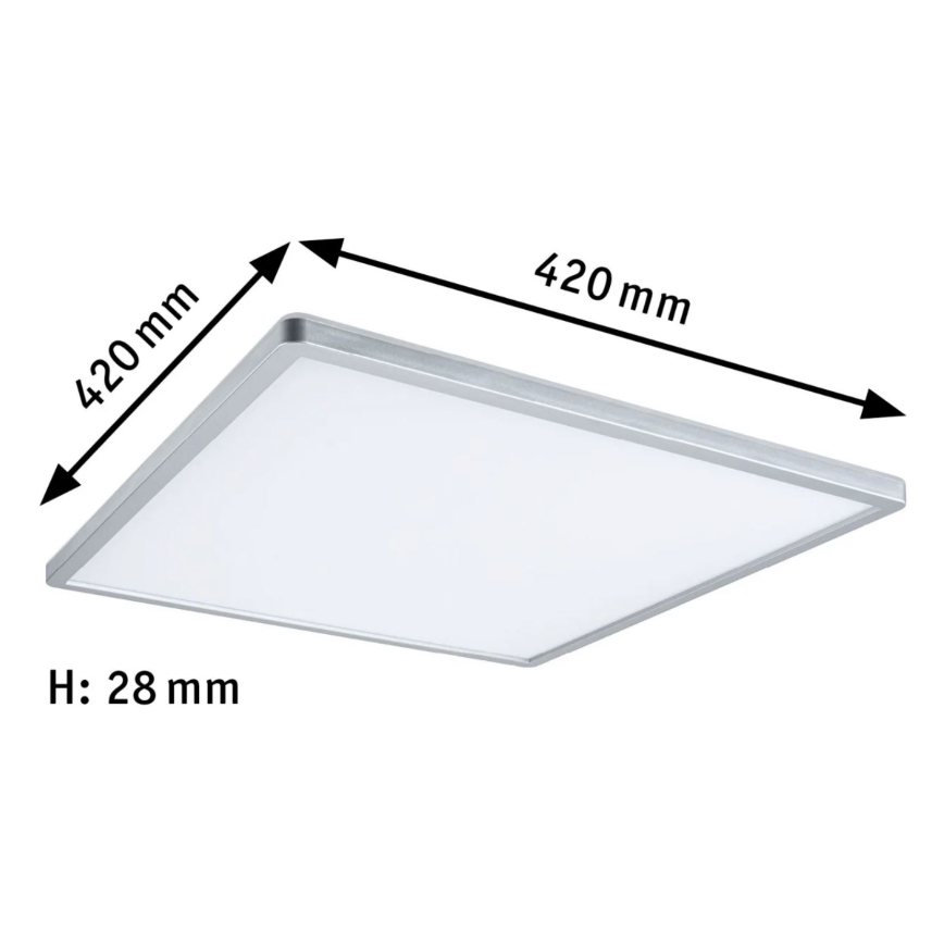 Paulmann 71009 - LED/22W Dimmbares Panel ATRIA 230V 4000K mattes Chrom