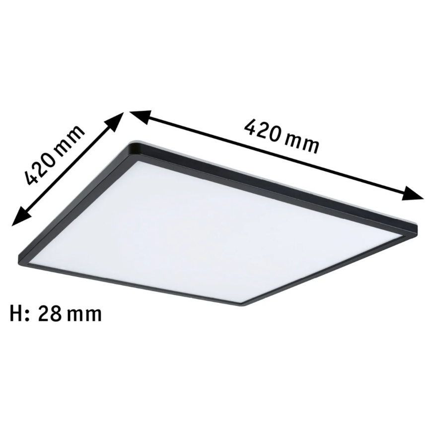 Paulmann 71016 - LED/22W Dimmbares Panel ATRIA 230V 4000K schwarz