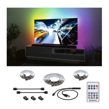 Paulmann 78880 - LED/3,5W RGB Dimmbarer Streifen für TV 2m ZOLL 5V + Fernbedienung