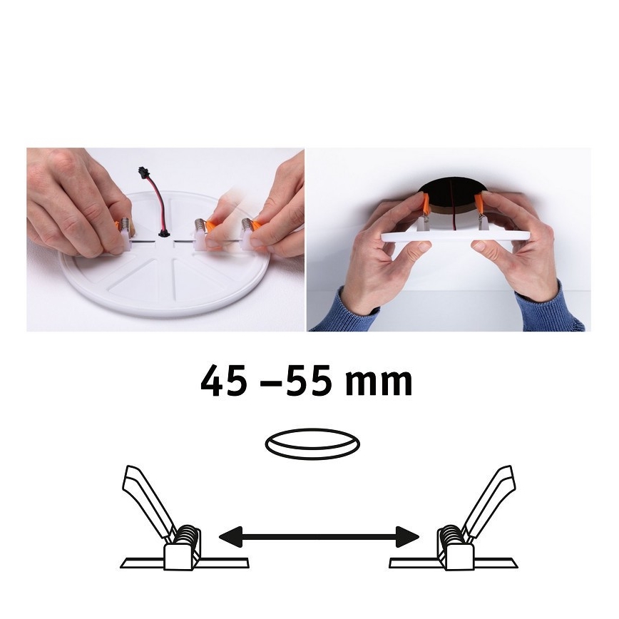 Paulmann 92387 - LED/4,5W IP44 Badezimmereinbauleuchte VARIFIT 230V