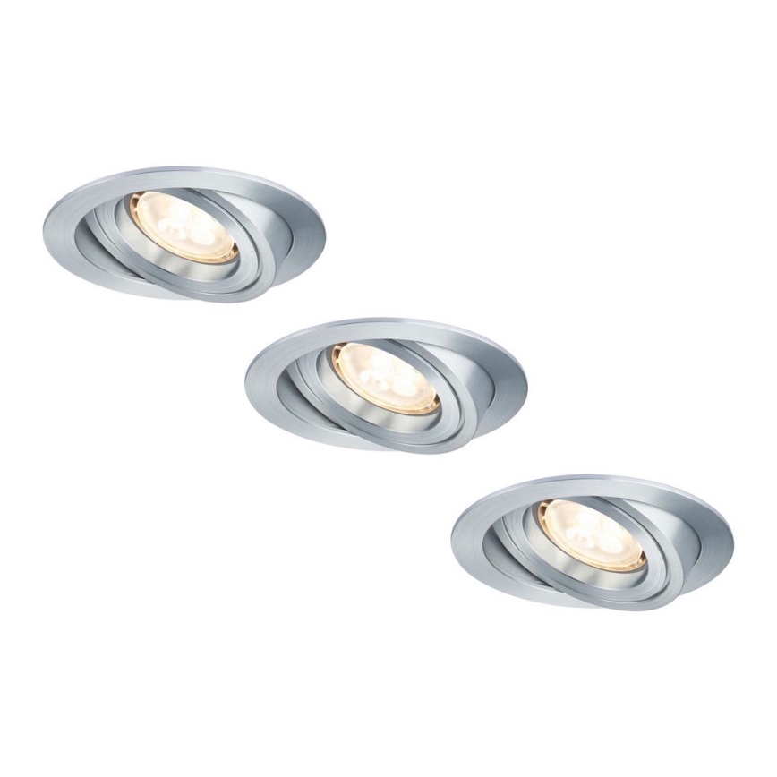 Paulmann 92623 - SET 3xLED-GU10/4W Dimmbare Einbauleuchte für Badezimmer PREMIUM 230V