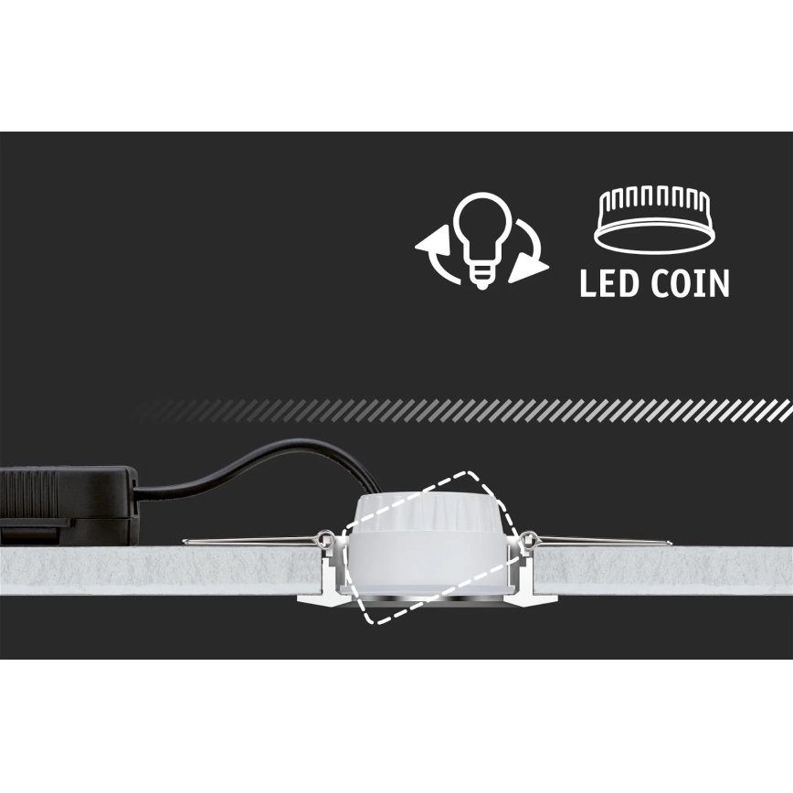 Paulmann 92970 - LED/4,2W IP23 Dimmbare Einbauleuchte für Badezimmer COIN 230V