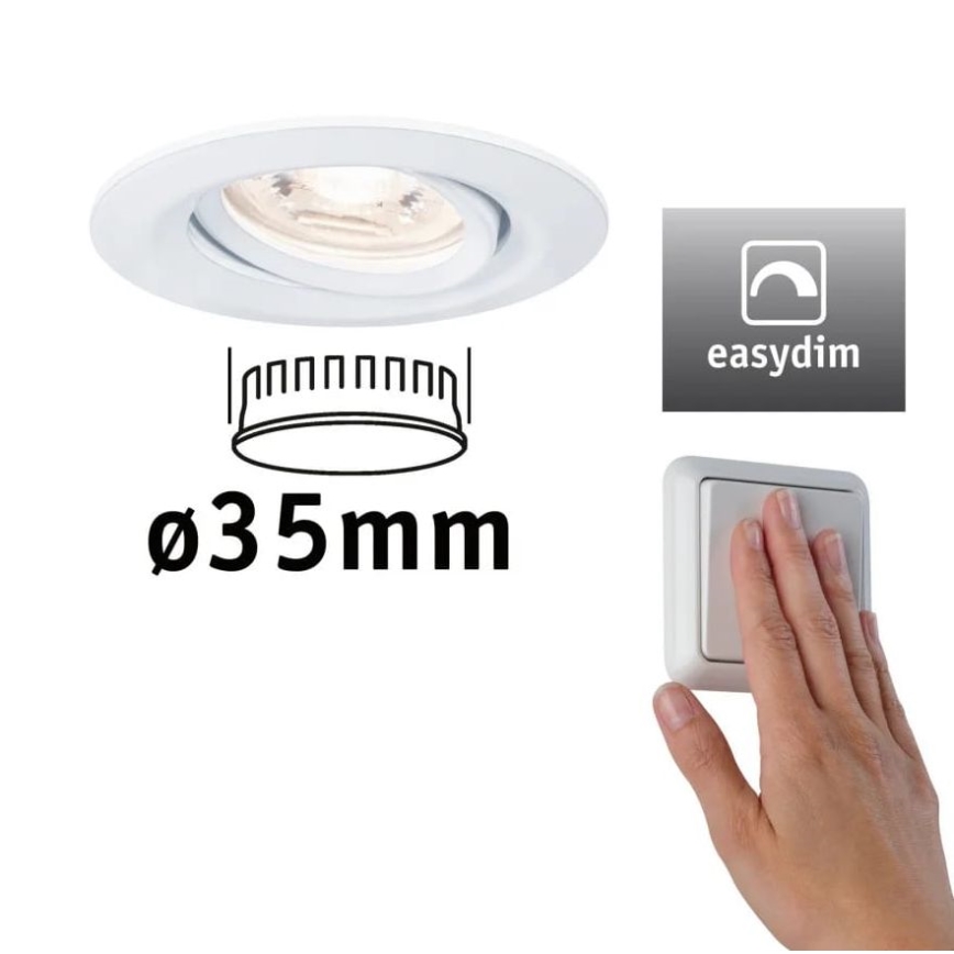 Paulmann 92970 - LED/4,2W IP23 Dimmbare Einbauleuchte für Badezimmer COIN 230V