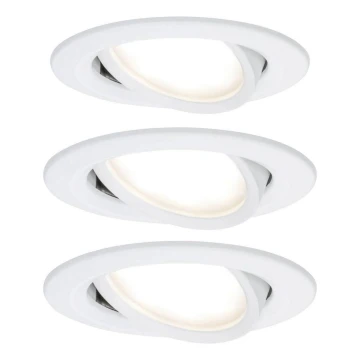 Paulmann 93449 - SET 3xLED/6,5W IP23 Badezimmer-Einbauleuchte NOVA 230V