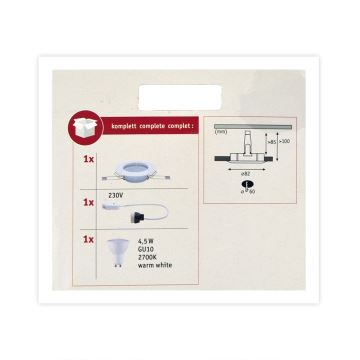 Paulmann 93658 - LED-GU10/4,5W Einbauleuchte 230V