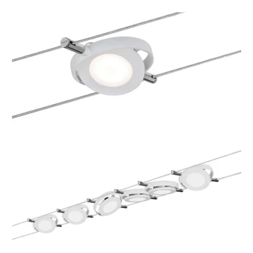 Paulmann 94106 - SET 6xLED/4W Strahler für ein Seilsystem ROUNDMAC 230V weiß