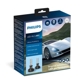 Philips 11258U91X2 - SET 2x LED-Auto-Leuchtmittel Ultinon Pro9100 H1 P14,5s/13,2W/12/24V 5800K