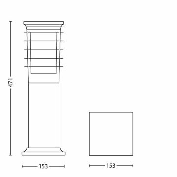 Philips 15282/54/16 - LED Außenleuchte MYGARDEN PATIO 1xE27/53W/230V