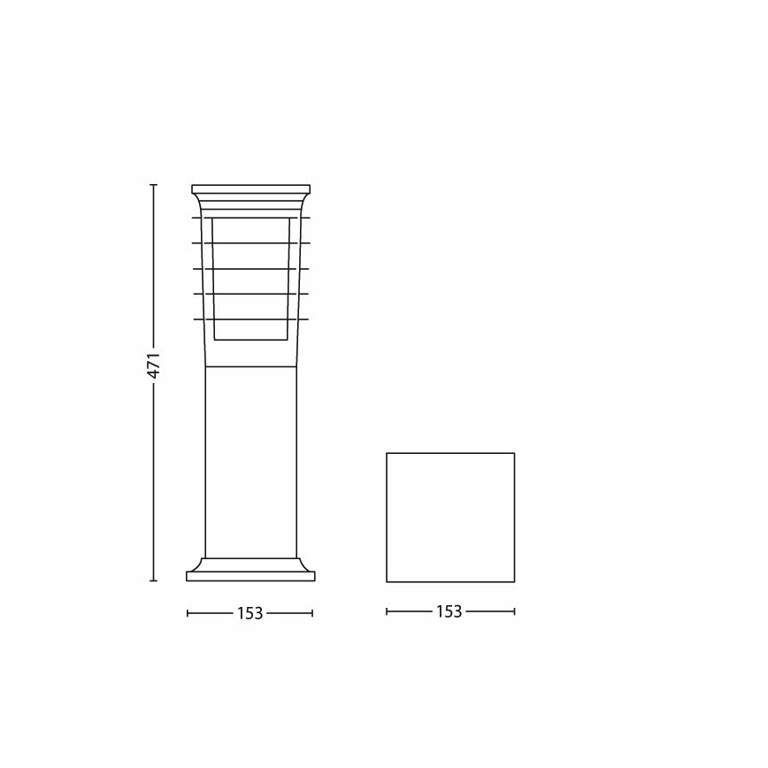 Philips 15282/54/16 - LED Außenleuchte MYGARDEN PATIO 1xE27/53W/230V