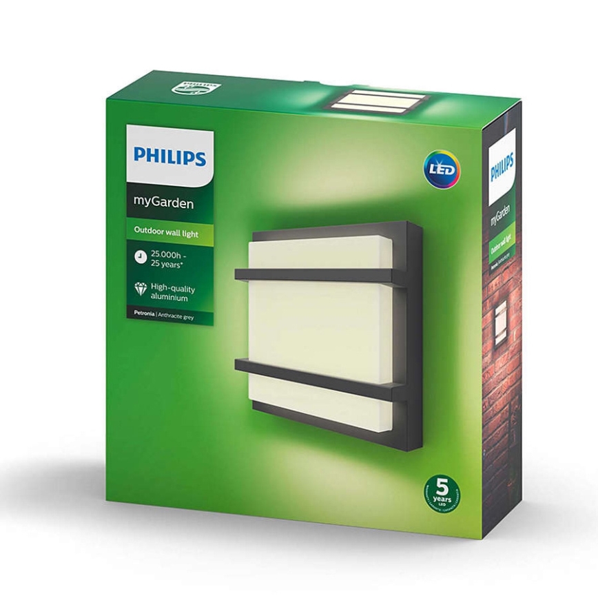 Philips 17394/93/P0 - LED Außenwandleuchte MYGARDEN PETRONIA LED/12W